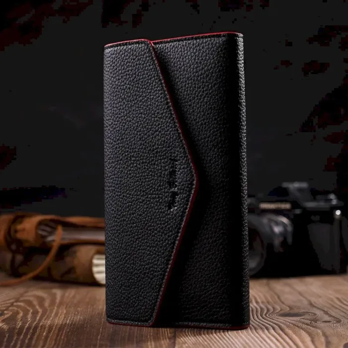 Комбіноване жіноче містке портмоне з натуральної шкіри Tony Bellucci 21973 Чорний