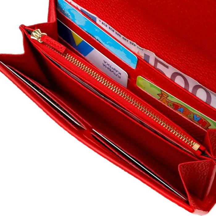 Комбіноване жіноче містке портмоне з натуральної шкіри Tony Bellucci 21973 Чорний