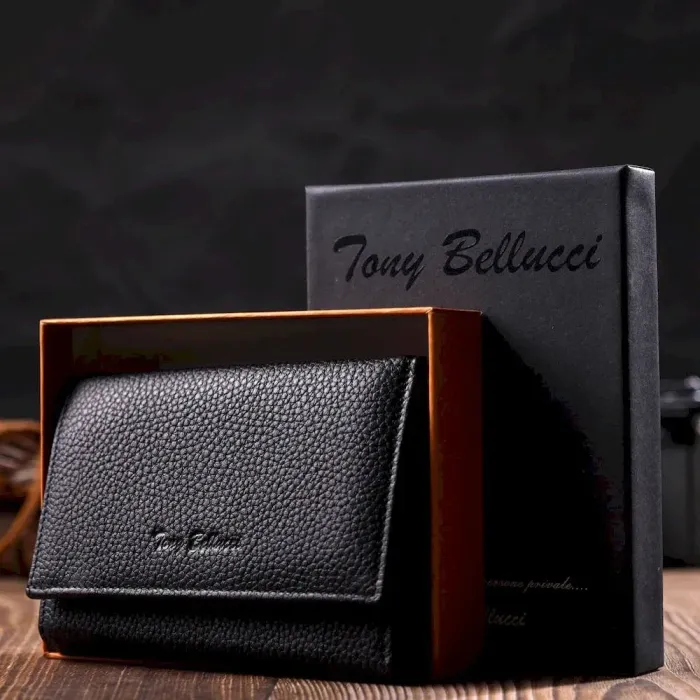 Комбинированный кошелек для женщин из натуральной кожи Tony Bellucci 22037 Черный