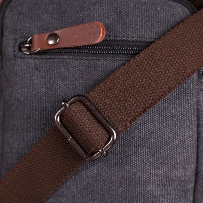 Компактная мужская сумка из плотного текстиля Vintage 22218 Черный