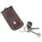 Компактна шкіряна ключниця з хлястиком SHVIGEL 13989 Коричнева