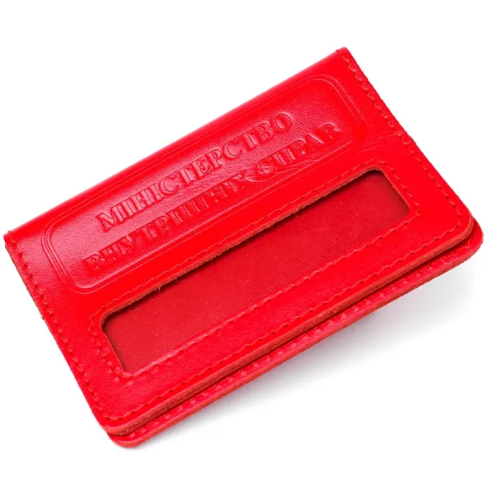 Компактна обкладинка на документи МВС України SHVIGEL 13978 Червона