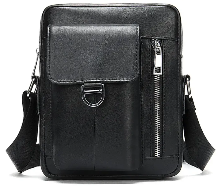 Компактна сумка зі шкіри Vintage 20030 Чорна