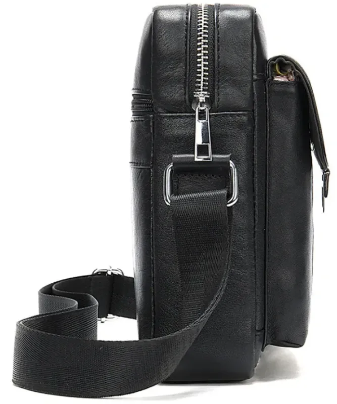 Компактна сумка зі шкіри Vintage 20030 Чорна