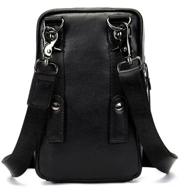 Компактна сумка з натуральної шкіри Vintage 14811 Чорна