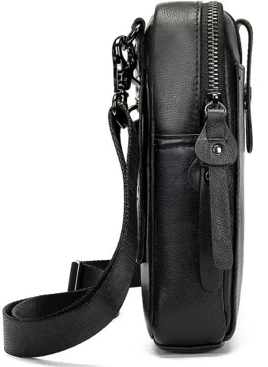 Компактна сумка з натуральної шкіри Vintage 14811 Чорна