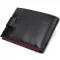 Компактне портмоне для чоловіків у комбінації двох кольорів із натуральної шкіри CANPELLINI 21749 Чорне