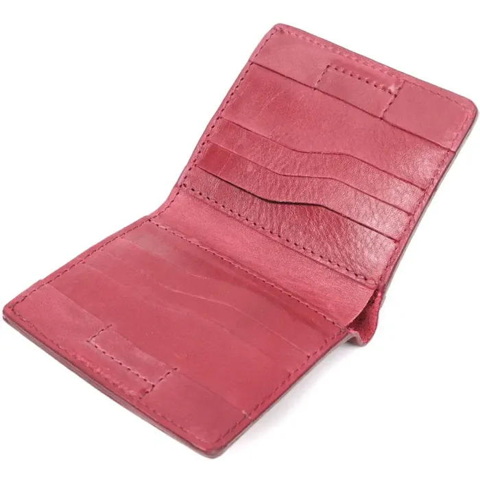 Компактное портмоне из натуральной кожи GRANDE PELLE 16798 Марсала