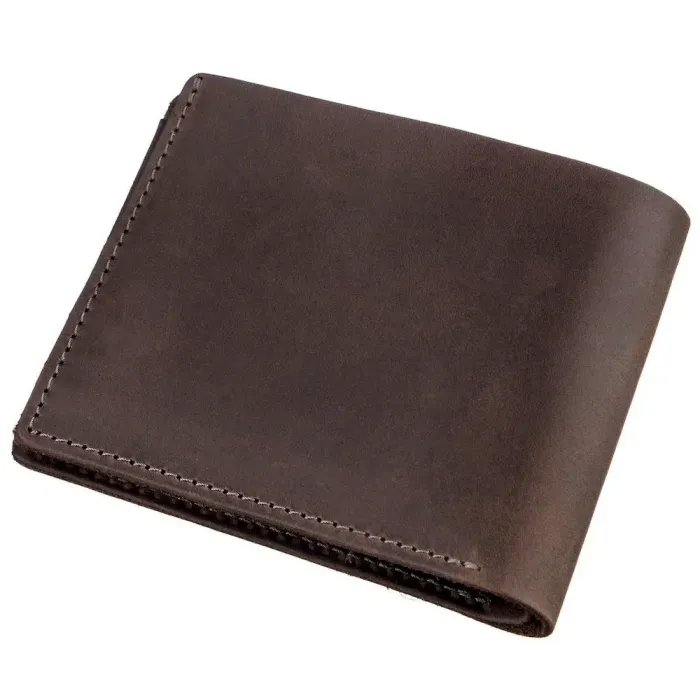 Компактне портмоне комбі унісекс GRANDE PELLE 11227 Темно-Коричневе