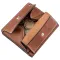 Компактне портмоне унісекс з накладною монетницею GRANDE PELLE 11238 Коричневе