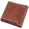 Компактне портмоне унісекс з накладною монетницею GRANDE PELLE 11238 Коричневе