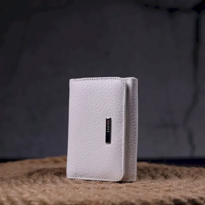 Компактне жіноче портмоне з натуральної шкіри KARYA 21318 Білий