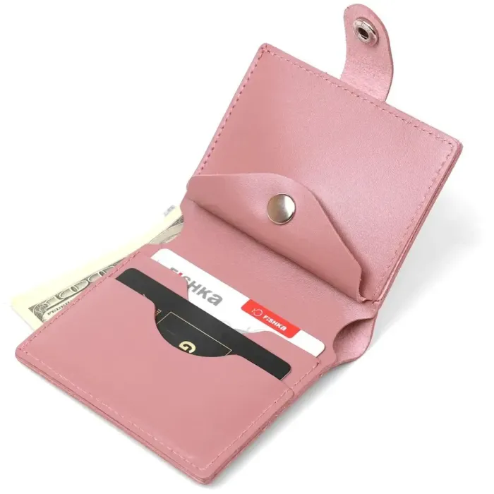 Компактное женское портмоне из натуральной кожи Shvigel 16488 Розовый