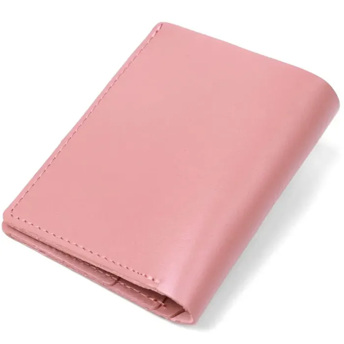Компактное женское портмоне из натуральной кожи Shvigel 16488 Розовый