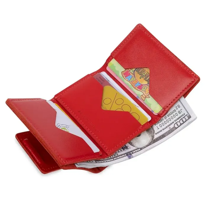 Компактне жіноче портмоне в три складання GRANDE PELLE 11549 Червоний