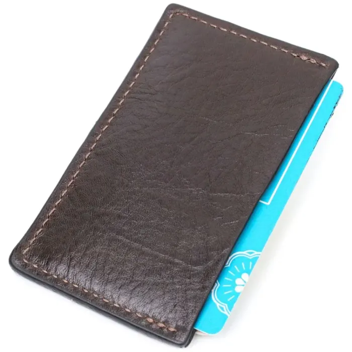 Компактний кард-кейс із натуральної шкіри GRANDE PELLE 11629 Коричневий
