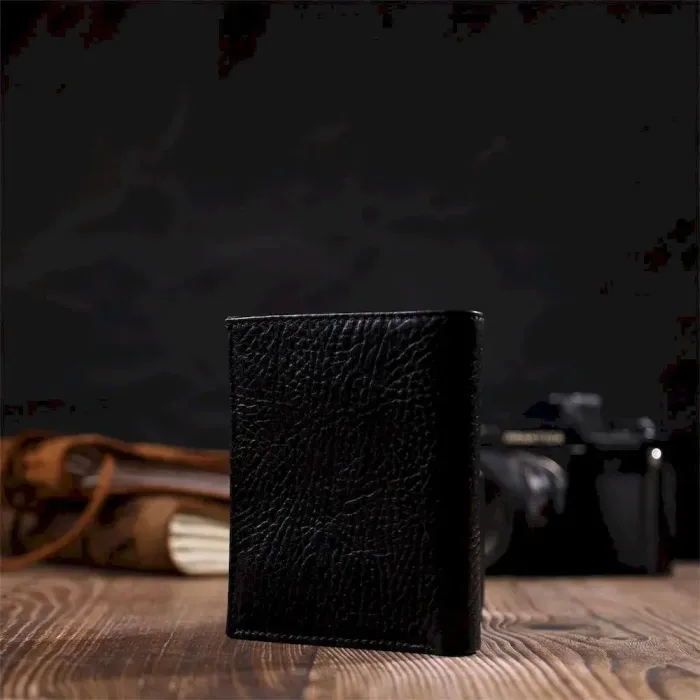 Компактный кошелек с удобным функционалом из натуральной кожи Tony Bellucci 22069 Черный