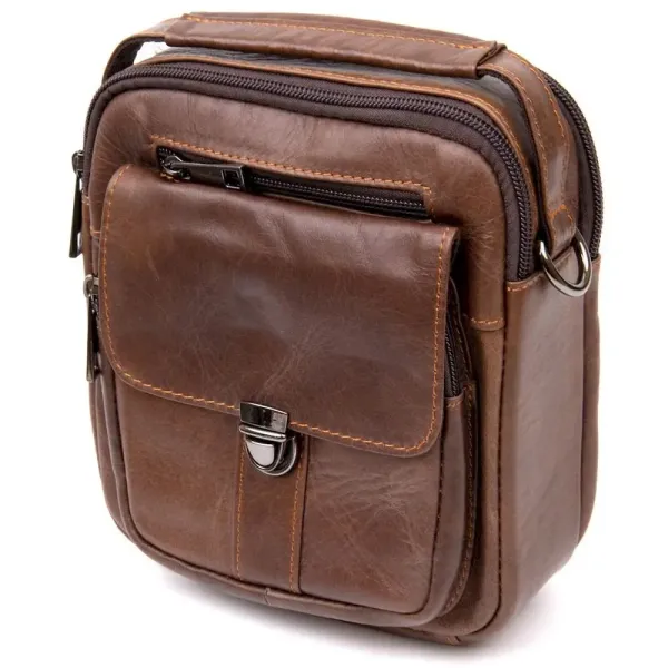 Компактний месенджер на два відділення чоловічий Vintage 20396