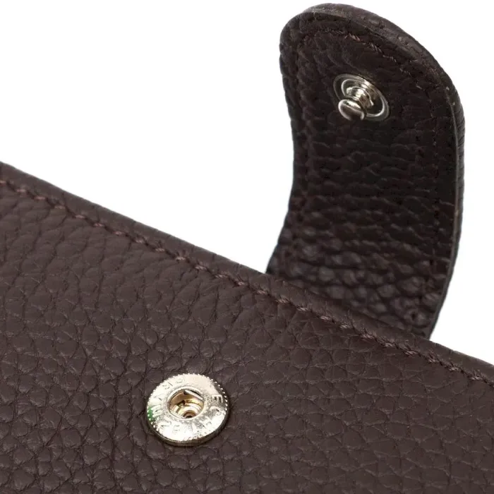 Компактний чоловічий вертикальний гаманець із натуральної шкіри флотар BOND 22002 Коричневий