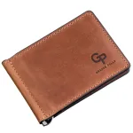 Компактний затискач для грошей без застібки GRANDE PELLE 11241 Коричневий