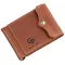 Компактний затискач для грошей вінтажний GRANDE PELLE 11239 Рудий