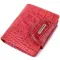 Компактный женский кошелек из фактурной натуральной кожи KARYA 22819 Красный