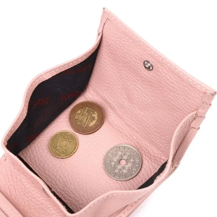 Компактный женский кожаный кошелек с монетницей KARYA 21375 Пудровый