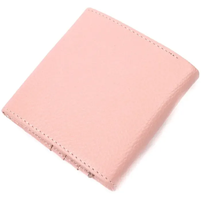 Компактный женский кожаный кошелек с монетницей KARYA 21375 Пудровый