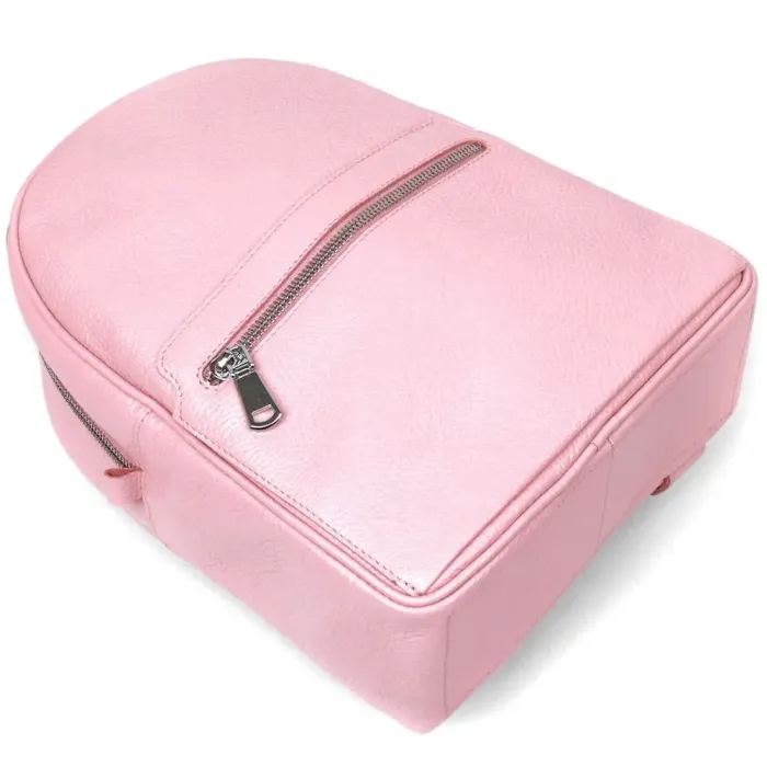 Компактний жіночий рюкзак з натуральної шкіри Shvigel 16304 Рожевий