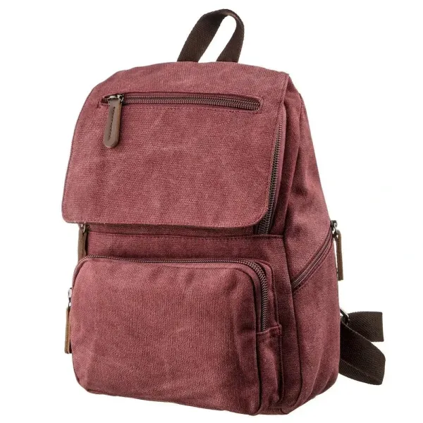 Компактний жіночий текстильний рюкзак Vintage 20195 малинова
