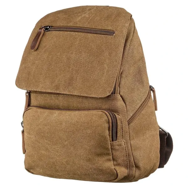 Компактний жіночий текстильний рюкзак Vintage 20196 Коричнева