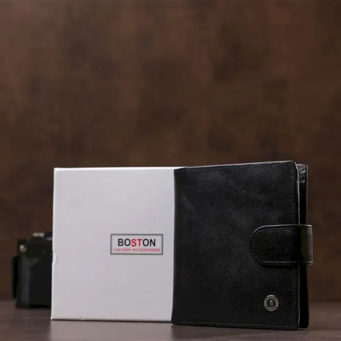 Практичный мужской кошелек Boston 18815 Черный