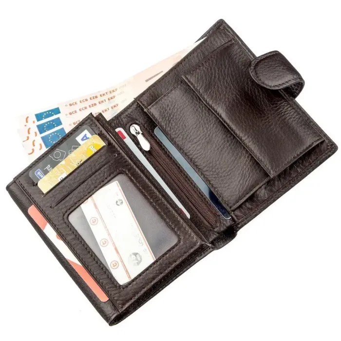 Мужской кошелек с монетницей Boston 18823 Коричневый