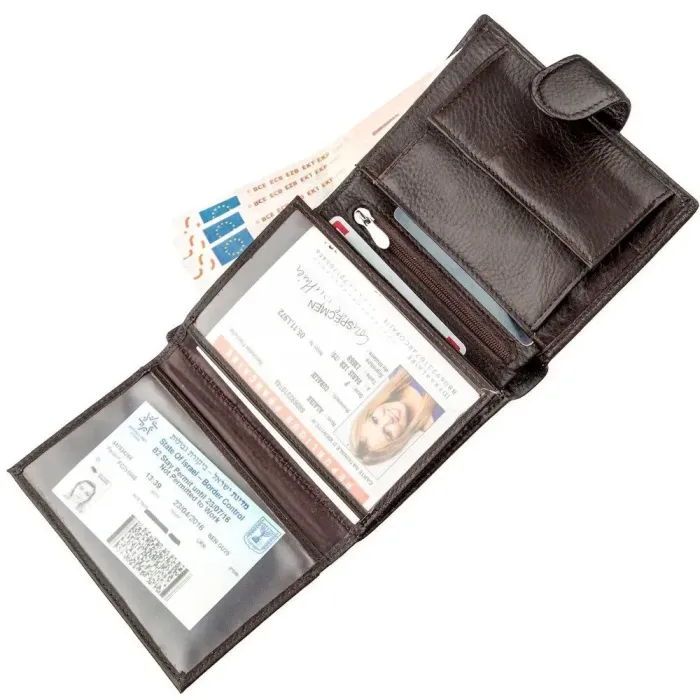 Мужской кошелек с монетницей Boston 18823 Коричневый