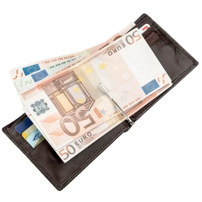 Чоловічий портмоне із затискачем для купюр Boston 18827 Коричневий