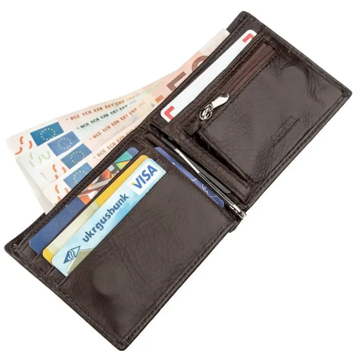 Чоловічий портмоне із затискачем для купюр Boston 18827 Коричневий