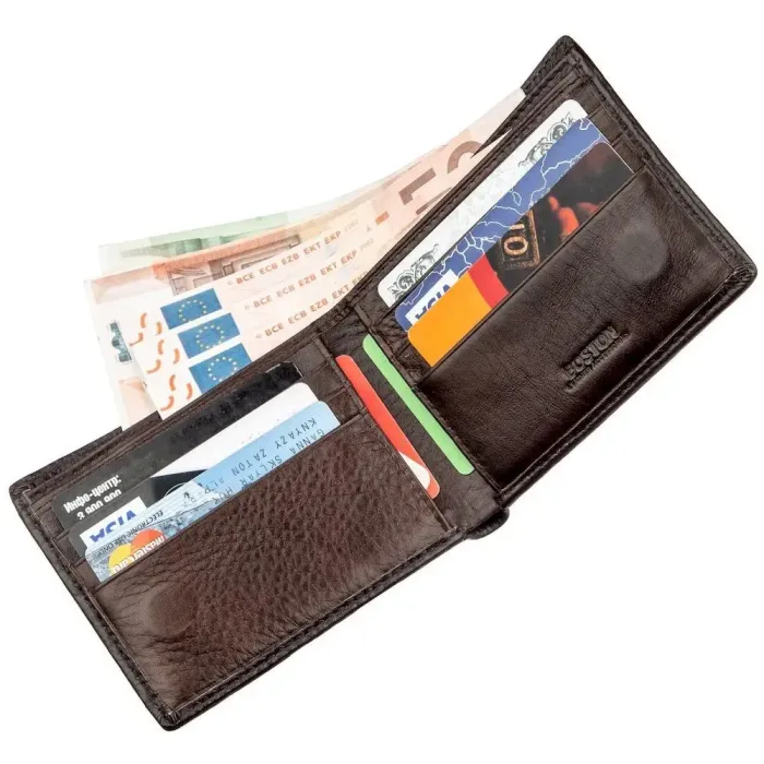 Шкіряний чоловічий гаманець на магніті Boston 18829