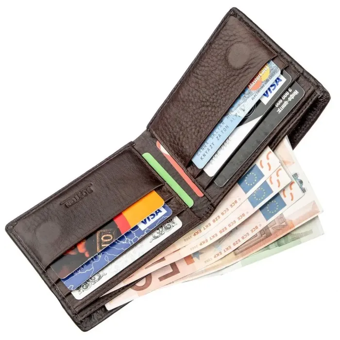 Шкіряний чоловічий гаманець на магніті Boston 18829