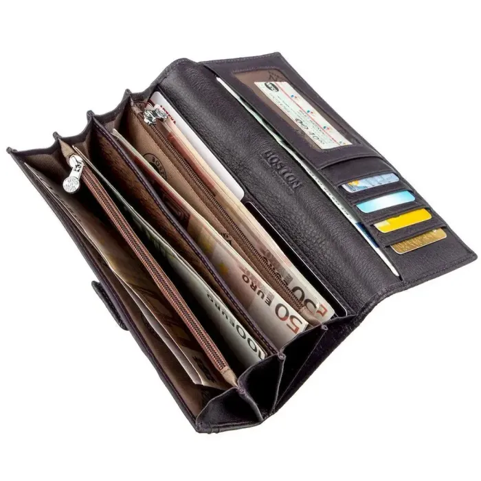 Красивий жіночий гаманець Boston 18846 Фіолетово-сірий