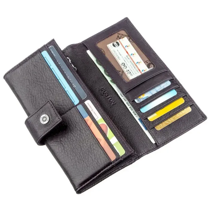 Красивий жіночий гаманець Boston 18846 Фіолетово-сірий