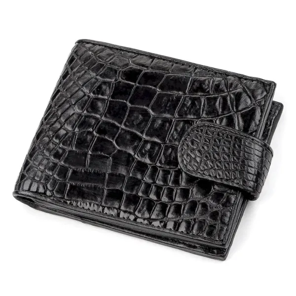 Гаманець CROCODILE LEATHER 18207 із натуральної шкіри крокодила Чорний
