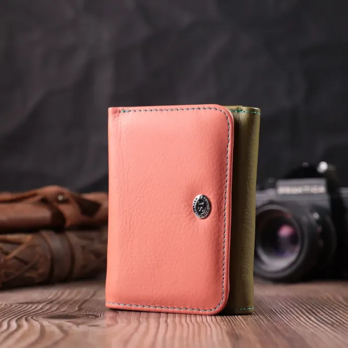 Кошелек для стильных девушек из натуральной кожи ST Leather 22494 Разноцветный