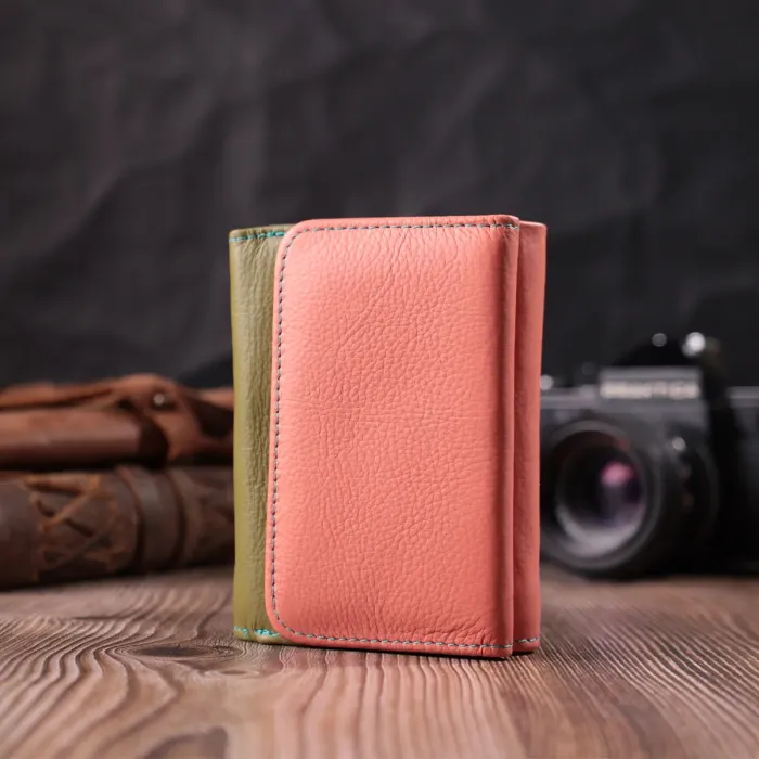 Кошелек для стильных девушек из натуральной кожи ST Leather 22494 Разноцветный