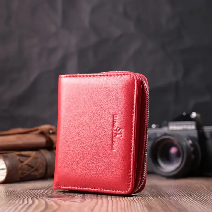 Кошелек для женщин яркого цвета из натуральной кожи ST Leather 22552 Красный
