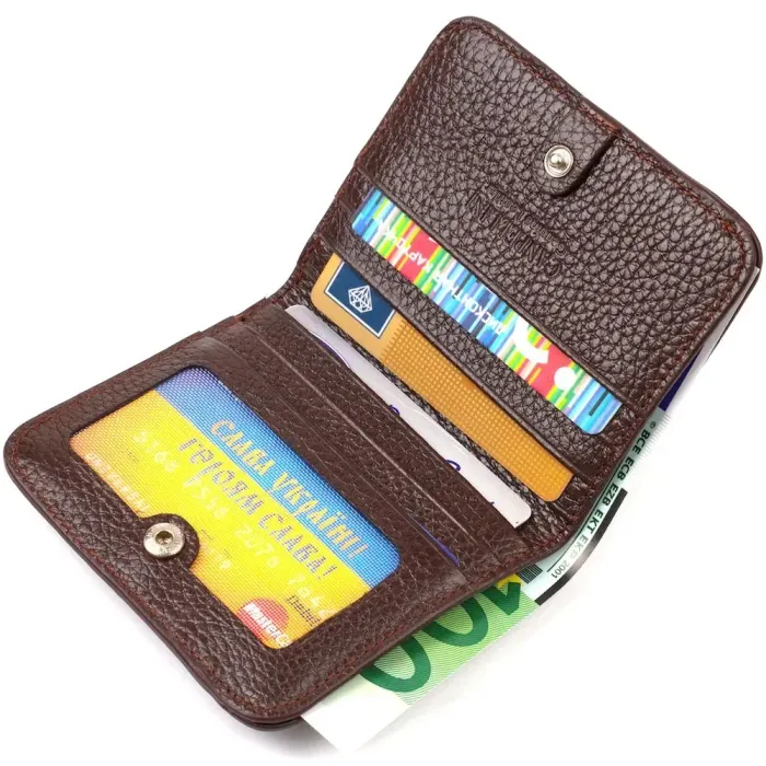 Гаманець для жінок невеликого розміру з натуральної шкіри CANPELLINI 21798 Коричневий