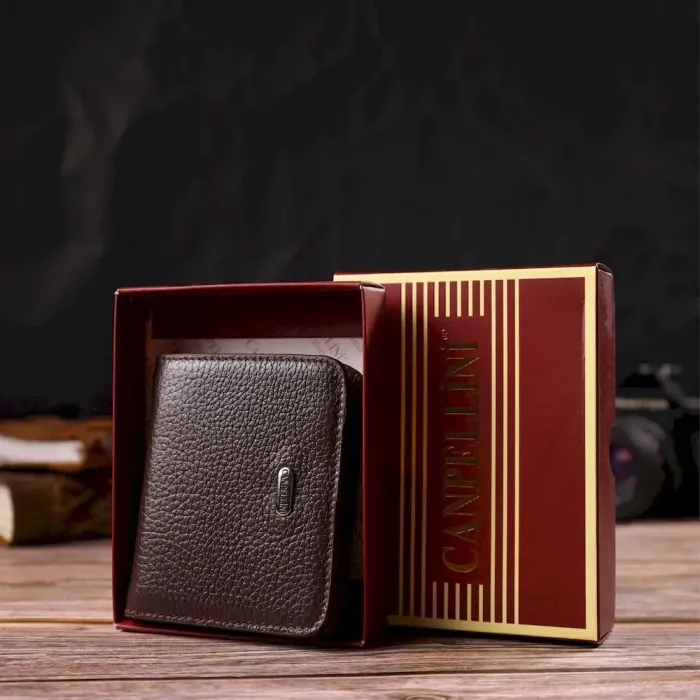 Гаманець для жінок невеликого розміру з натуральної шкіри CANPELLINI 21798 Коричневий