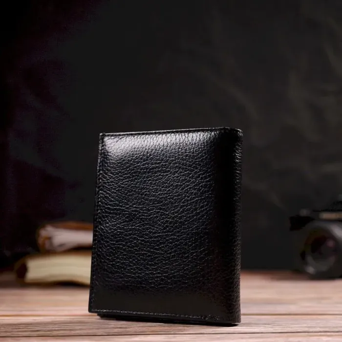 Гаманець для жінок середнього розміру з натуральної шкіри CANPELLINI 21817 Чорний