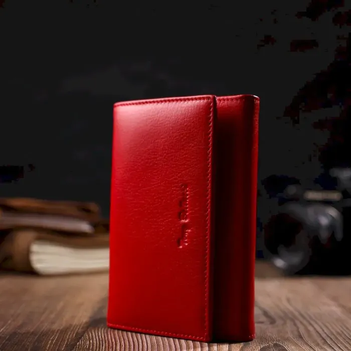 Кошелек для женщин в три сложения из натуральной кожи Tony Bellucci 22038 Красный