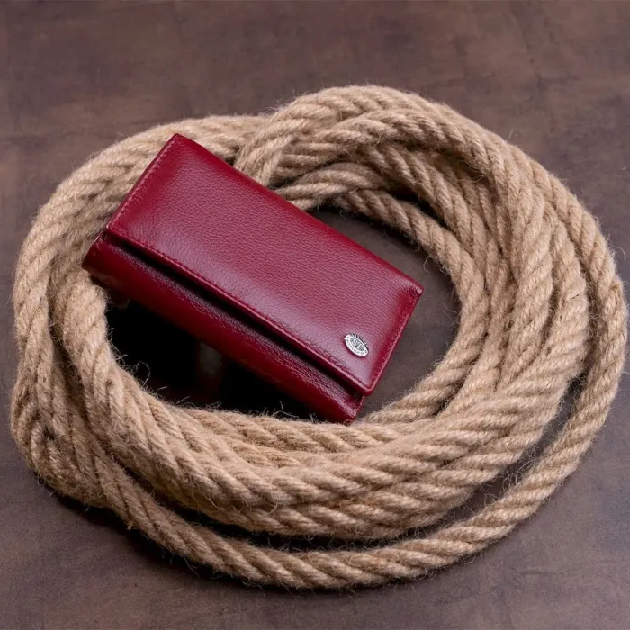 Гаманець горизонтальний з монетником жіночий ST Leather 19363 Бордовий