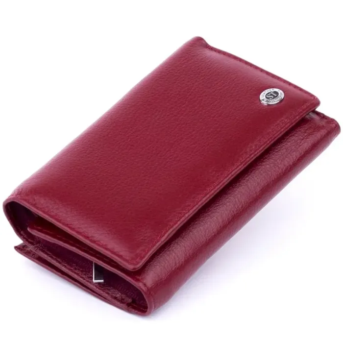 Гаманець горизонтальний з монетником жіночий ST Leather 19363 Бордовий